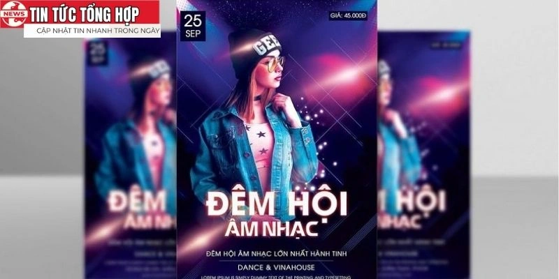 Các poster có thể sử dụng hình ảnh của nghệ sĩ để thu hút sự chú ý của khán giả